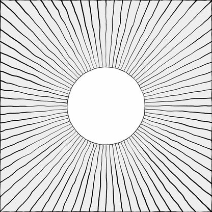 Dipinto su tela SUN black & white