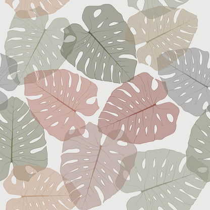 Federa foglie Monstera terracotta