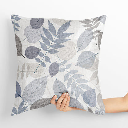 Cuscino LEAVES blu polvere
