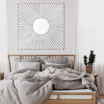 Dipinto su tela SUN black & white