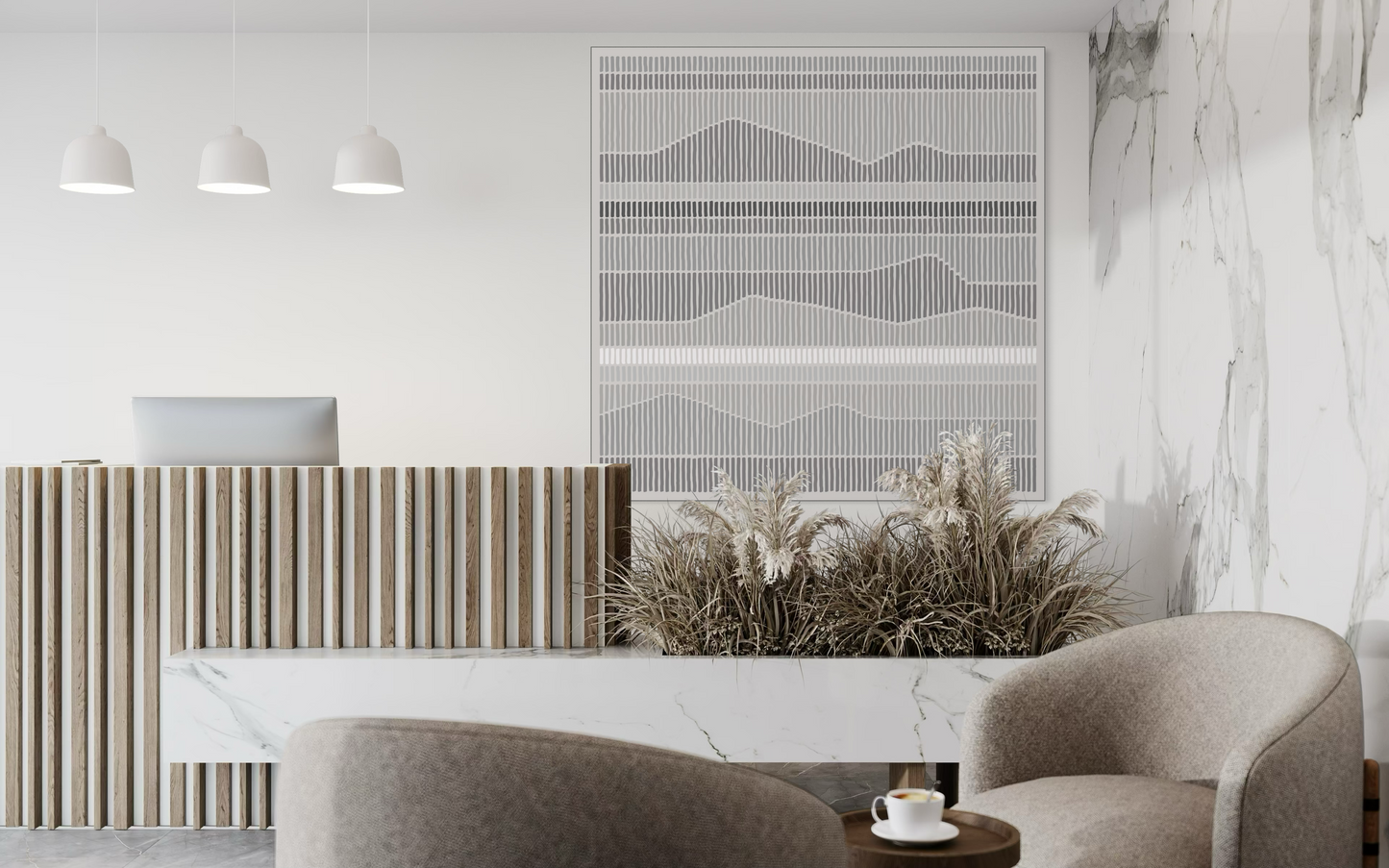 Dipinto su tela LEVELS light gray
