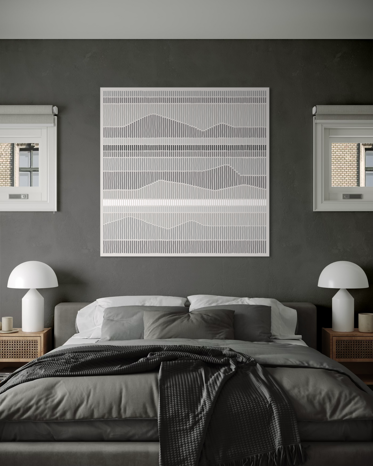 Dipinto su tela LEVELS light gray